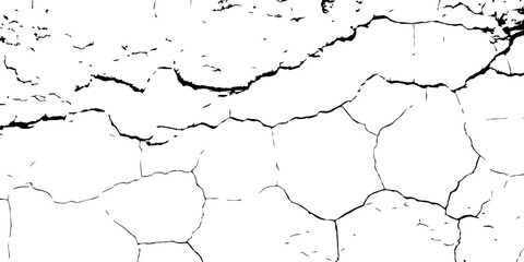 A close-up of cracked dry ground texture, showing irregular patterns, fine details, and natural lines; ideal for abstract backgrounds or environmental design themes.