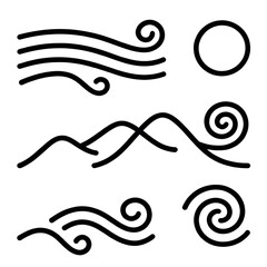 Fototapeta premium vector image of lines forming a natural landscape