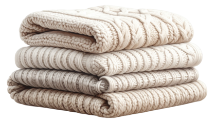 A realistic PNG of a knitted blanket — soft, cozy, and textured, perfect for bedrooms, living rooms, or winter décor. Ideal for interior design visuals, home furnishing catalogs, and comfort-themed pr
