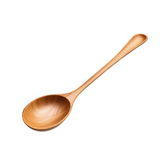 Wooden Spoon Isolated on White Background for Kitchen Use