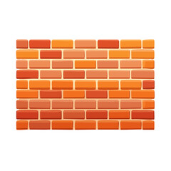 Obraz premium Mur en briques rouges, isolé sur fond blanc