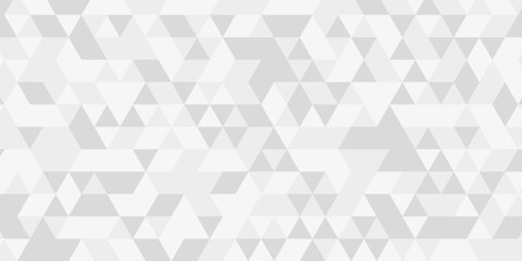 White triangular mosaic backdrop. Polygonal mosaic abstract banner background. Seamless modern pattern. 