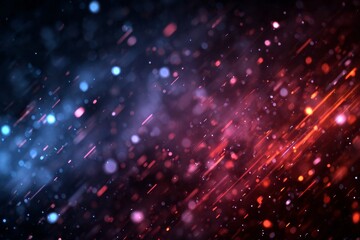Obraz premium Dynamic Cosmic Background with Flowing Colorful Sparks and Meteor-Like Phenomena Effects