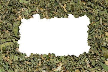 Dried Crushed Green Leaves Texture Frames