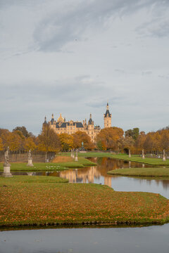Fall colors in Schwerin Castle, Germany