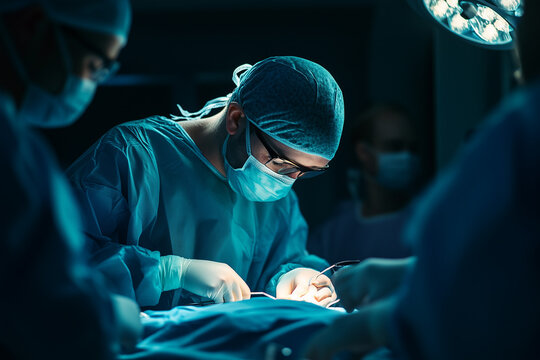Surgeon in the operating room  - Powered by Adobe