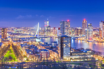 Rotterdam, Netherlands Cityscape at Night 855