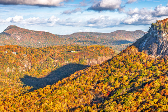 Whiteside Mountain, North Carolina, USA with the "Shadow of the Bear" 817