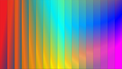 Vibrant spectrum of colors in vertical stripes creating a smooth gradient and abstract visual effect.