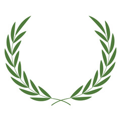Floral wreath collection. Laurel wreath vector icon set. Collection of green olive branches symbolizing victory, peace, and honor. Tree branch wreath. Classic Greek and Roman awards for champions.