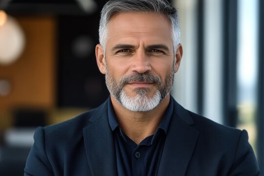 Distinguished Mature Businessman Portrait Reflecting Success, Confidence, and Leadership in Business