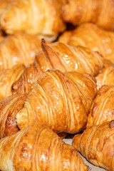 Fresh Golden Croissants – Flaky Butter Pastry in Close-Up