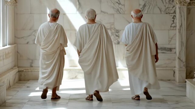 Wisdom seeker scene: Plato Academy, Socratic method, philosophical discourse, Greek intellect, ancient reasoning, timeless lesson, critical thinking, scholarly debate, knowledge pursuit,