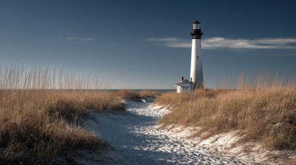 Beacon of Tybee Island: An Iconic Lighthouse Amidst the Coastal Serenity of Sky and Sea