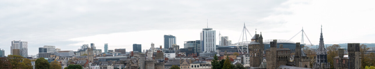 the Cardiff skylines Wales uk 