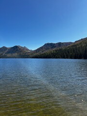 lake and mountains