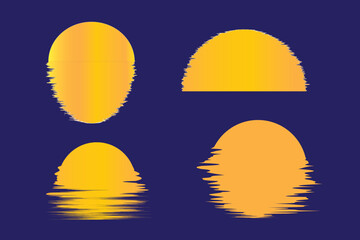 sun moon and cloud weather icons vector illustration