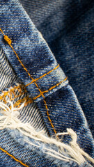 blue denim fabric with visible details. textura or background