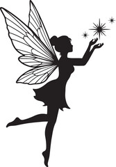 Whimsical girl with butterfly wings adorned with flowing hair and delicate details symbolizing fantasy and nature