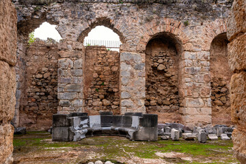 Kaunos (Carian: Kbid Lycian: Xbide Ancient Greek: Καῦνος; Latin: Caunus) ancient city was a city of ancient Caria and in Anatolia, a few kilometres west of the modern town of Dalyan. Amphitheatre area