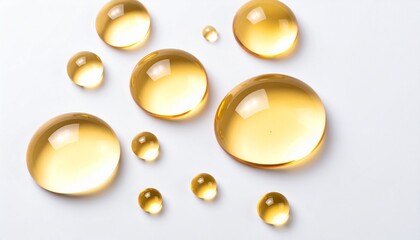 透明な黄金球体が描く高保湿スキンケアコンセプト　ジェネレーティブAI
