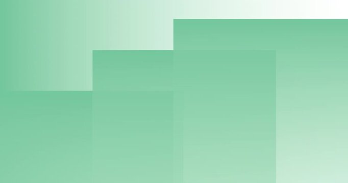 Abstract Mint Green Gradient Background with Geometric Step Pattern for Video Overlay