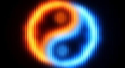 Red and Blue Abstract Energy Flow Neon Fusion Background