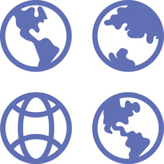Circular Globe Icons Collection