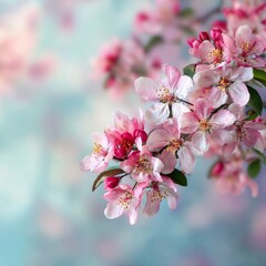 Obraz premium Spring Blossoms Bloom With Vibrant Colors in a Tranquil Garden Setting