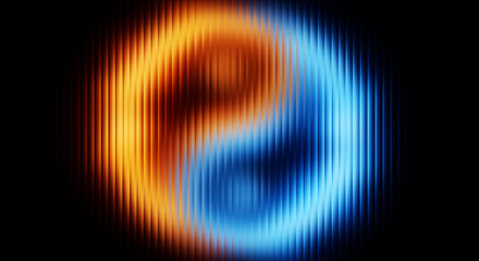 Red and Blue Abstract Energy Flow Neon Fusion Background