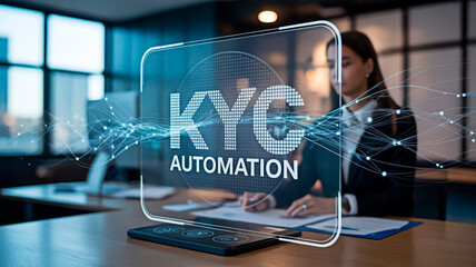 KYC Automation for business data protection with an employee.