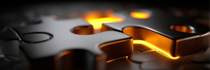 Interlocking Puzzle Pieces Symbolizing Connection, Teamwork, Strategy, and Collaborative Success