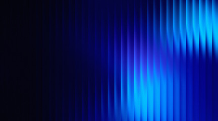 Abstract blue gradient background with vertical lines and light