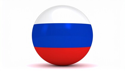 Fototapeta premium A spherical object designed with the Russian flag