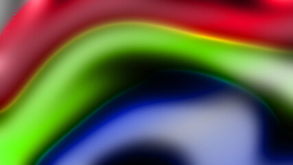 Abstract Fluid Gradient Artwork with Red Green Blue Waves