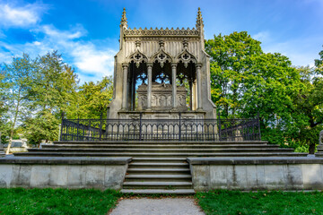 Unknown Mausoleum in the Wilanow Park, Warsaw, Poland.