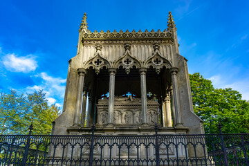 Unknown Mausoleum in the Wilanow Park, Warsaw, Poland.