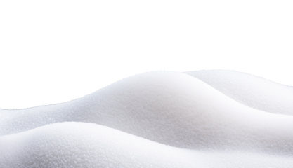 White snowdrift isolated on transparent background.