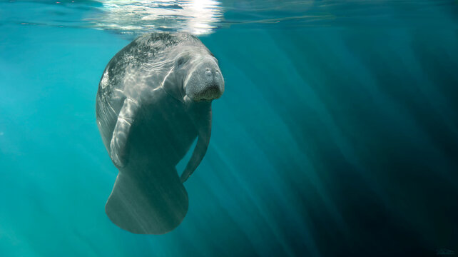 "Good Morning Mate"   Resting Manatee. This manatee was resting in the river right outside the Three Sisters Spring in Crystal River, Florida. Peaceful, relaxed, stress-free.