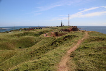 Helgoland, Hochseeinsel in Deutschland, bei herrlichem Sommerwetter
