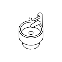 Washbasin vector icon