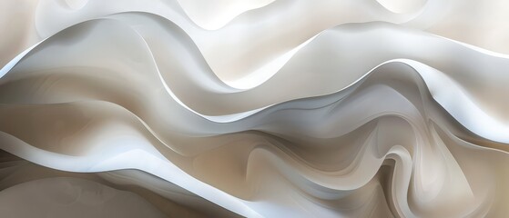 Fototapeta premium Soft abstract background with smooth flowing shapes and gentle light. Elegant minimal design with organic texture and neutral tones.