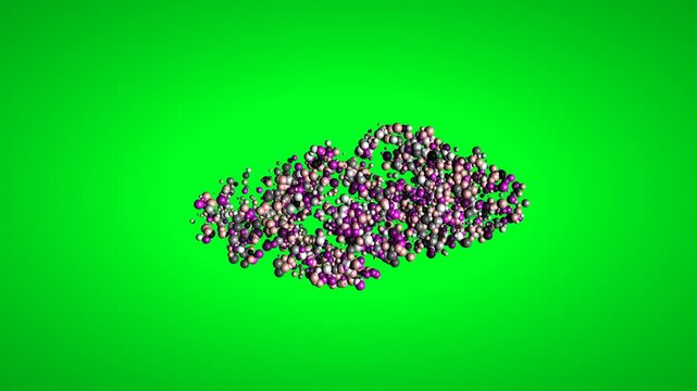 Hemophilia genes and dna words formed by diverse molecules on green screen