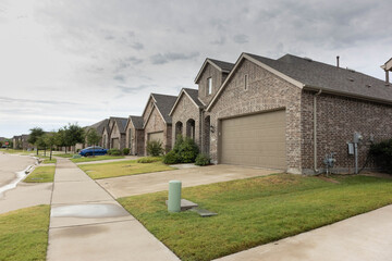 Fototapeta premium American-style wood and brick house, Texas, U.S.A.