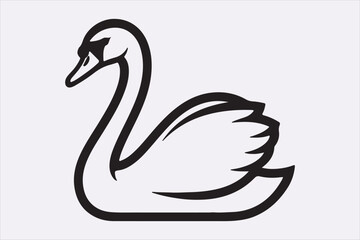 Line art duck design art