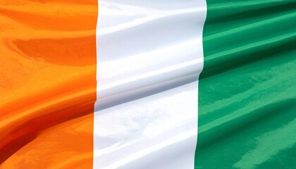 Wavy Irish national flag