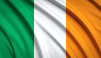 Wavy Irish national flag