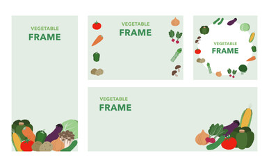 Pop and simple vegetable frame set