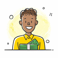 Person holding money &ndash; Finance, wealth, success, earnings