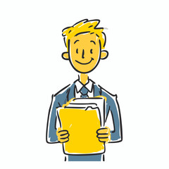 Person holding folder &ndash; Office, documents, business, organization